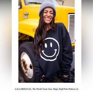 Dressed in LALA Puff Print The World Needs Your Magic Pullover Sweatshirt